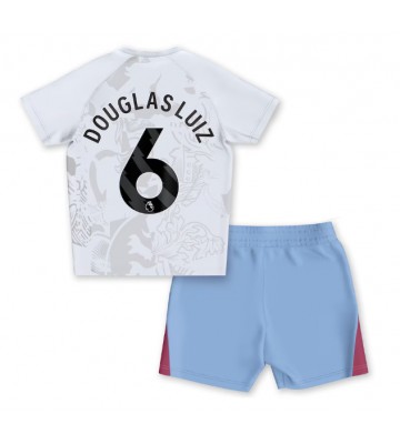 Aston Villa Douglas Luiz #6 Replika Babytøj Udebanesæt Børn 2023-24 Kortærmet (+ Korte bukser)